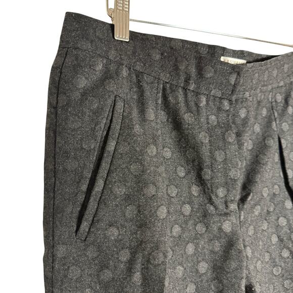 Brunello Cucinelli Gray Polka Dot Mid Rise Slim Fit Italian Virgin Wool Pants 4 - Picture 3 of 11